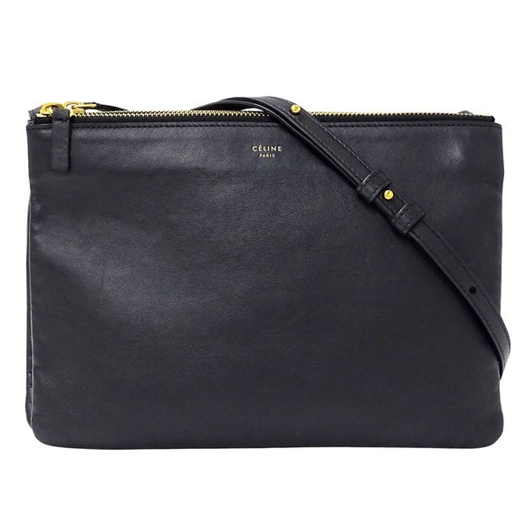 CELINE Black Leather Shoulder Bag - Picture 1 of 13
